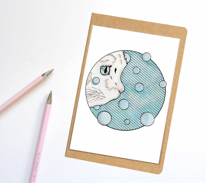 PinkPolish Design Notebook "Curiosity" Cat Inspired Notebook / Sketchbook / Journal