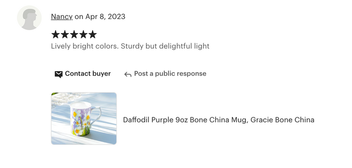 Daffodil Purple Bone China Mug