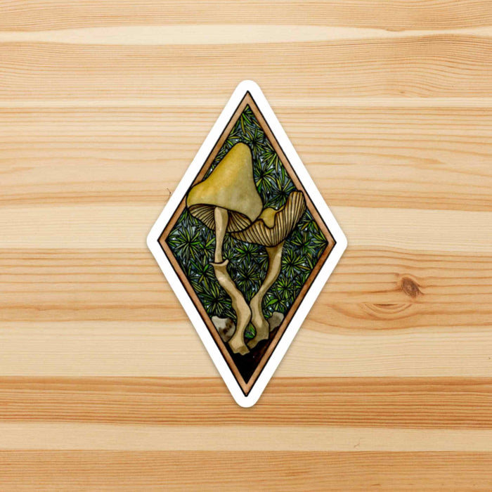 PinkPolish Design Stickers "Dancing Mushrooms" Vinyl Die Cut Sticker