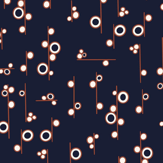 Dashwood Studios - Broderie - Nala-Navy - brod-2195-navy - Sold by the Half Yard