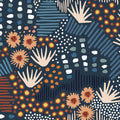 Dashwood Studios - Broderie - Ogla-Indigo - brod-2192-indigo - Sold by the Half Yard