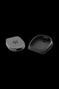 Close-up of the DaVinci MIQRO Flat Mouthpiece, showcasing its dark, recessed interior and simple, rounded shape.