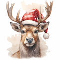 Deer with Santa Hat • Lunch Napkins