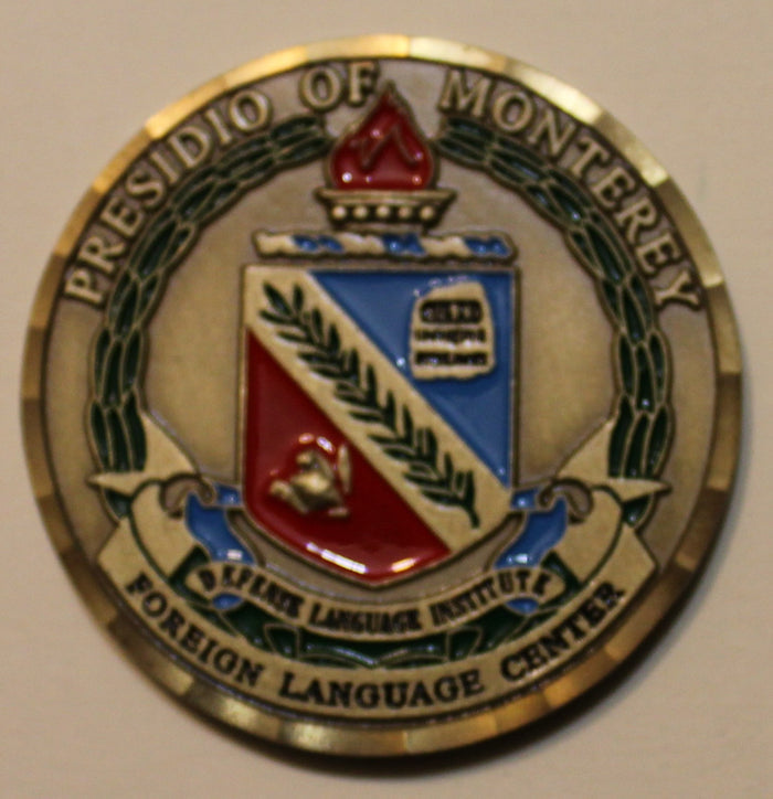 Defense Language Institute DLI Foreign Language Center Monterey Military Challenge Coin