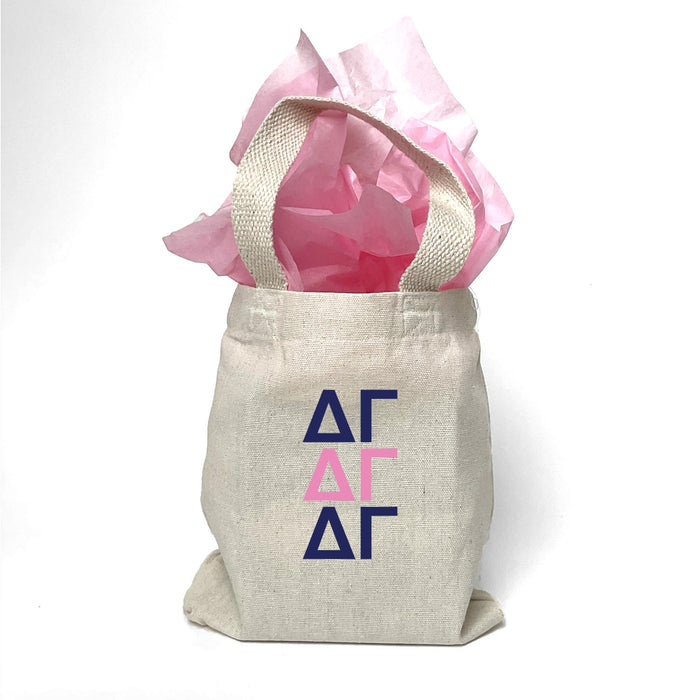 Delta Gamma Sorority Greek Letters Mini Tote Gift Bag