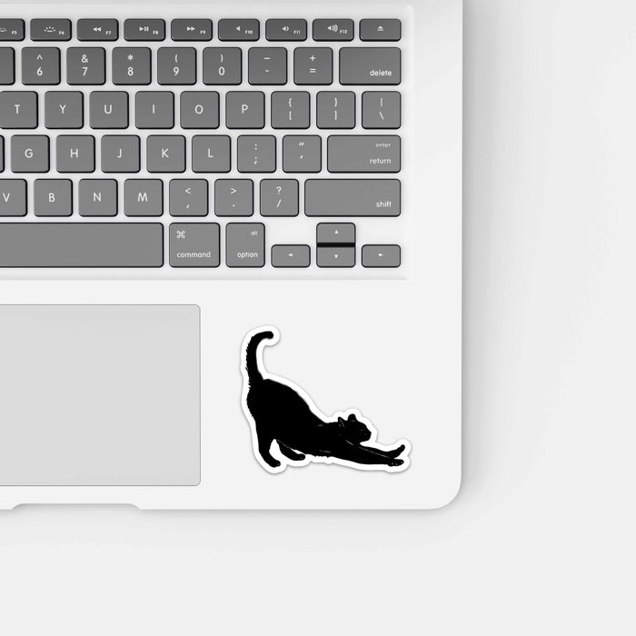 PinkPolish Design Stickers "Downward Facing Cat" Die Cut Vinyl Sticker