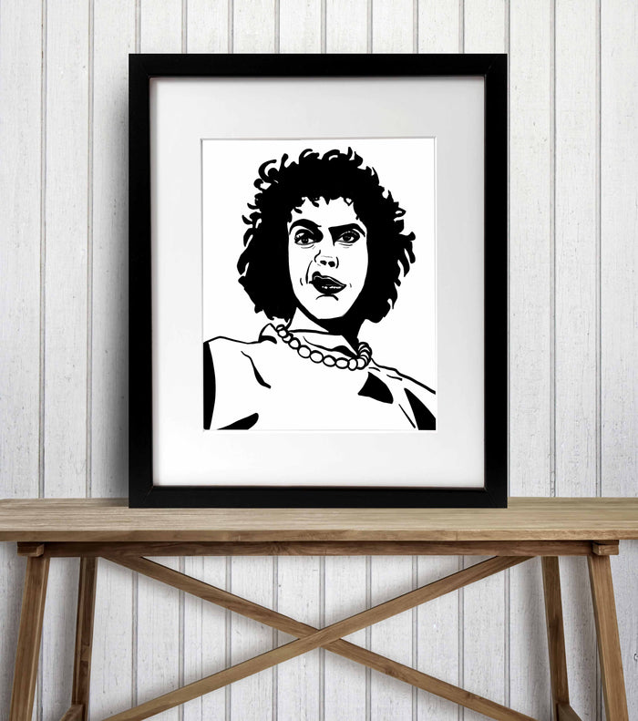 PinkPolish Design Art Prints "Dr. Frankenfurter"  Digital Drawing: Art Print