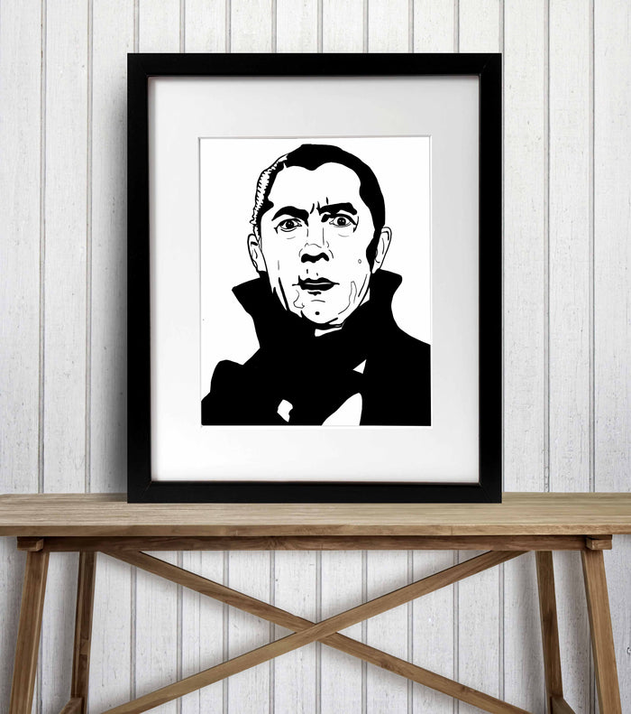 PinkPolish Design Art Prints "Dracula" Digital Drawing: Art Print
