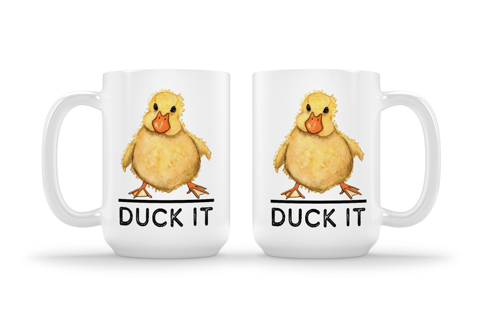 PinkPolish Design Coasters "Duck It" 15oz Mug