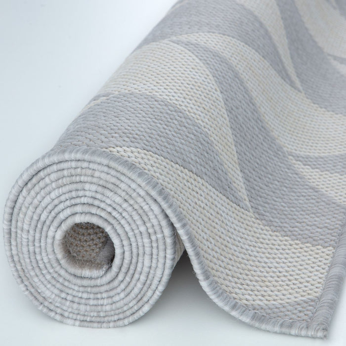 Grey Chevron Outdoor Rug for Garden | The Rugs