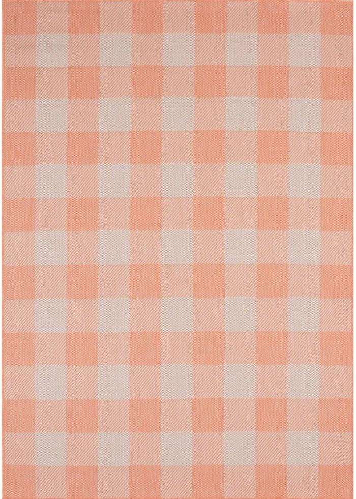 Outdoor-Indoor Rug Orange Geometric Design Weather-Proof | The Rugs