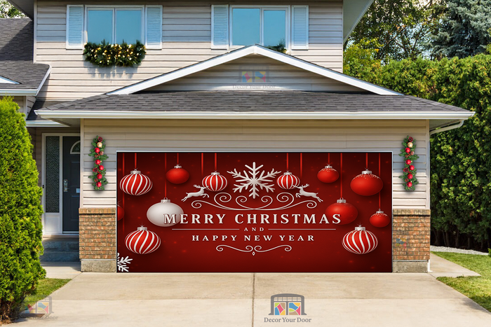 Elegant Christmas Greetings - Garage Door Cover