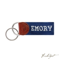 Emory University Needlepoint Key Fob-Fussbudget.com