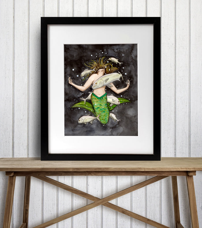 PinkPolish Design Art Prints "Enchanted"  Watercolor Painting: Art Print