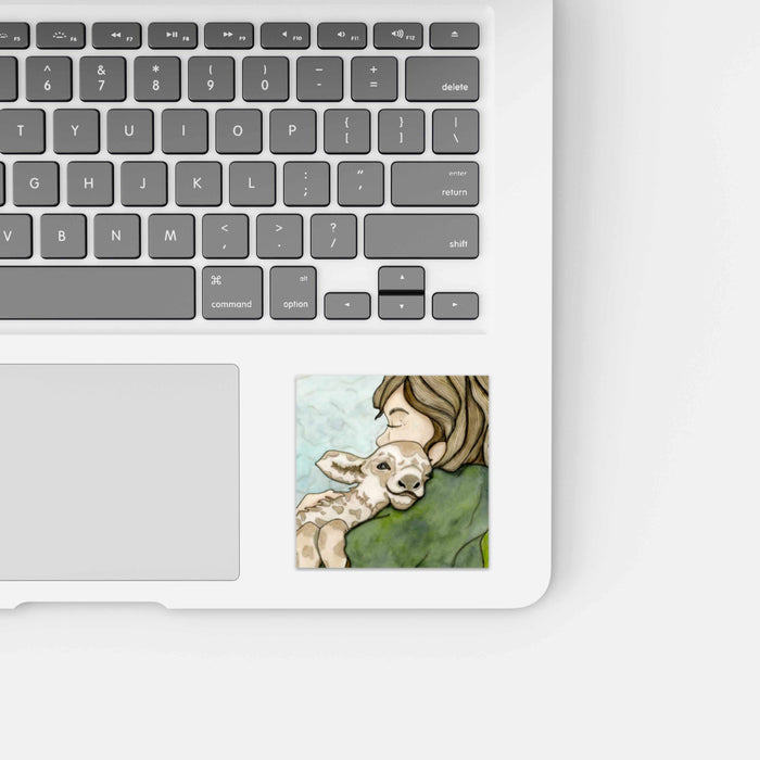 PinkPolish Design Stickers "Farm Hugs"  Vinyl Square Sticker