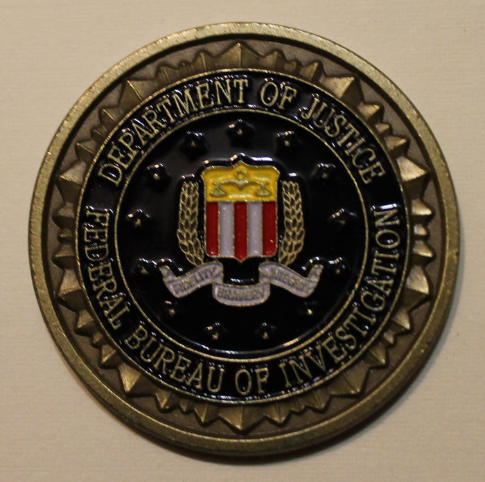 Federal Bureau of Investigations Establish 1908, DOJ Challenge Coin created