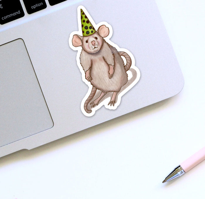 PinkPolish Design Stickers "Field Mouse Celebration" Vinyl Die Cut Sticker