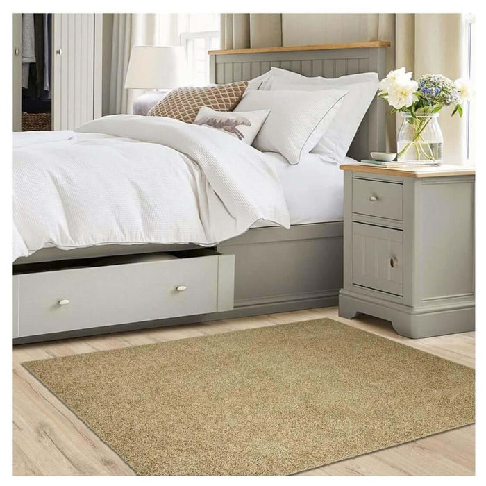Fiji Latte Beige Washable Solid Shaggy Rug – The Rugs