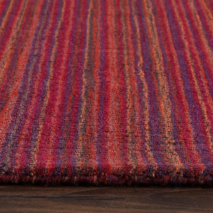 The Rugs Fine Striped Design Wool Rug - Quality Hand-Loomed