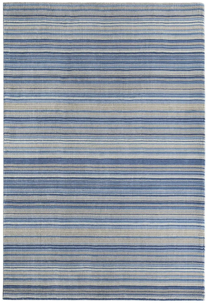 Fine Stripes Blue Wool Rug |Sustainable Home Decor |The Rugs