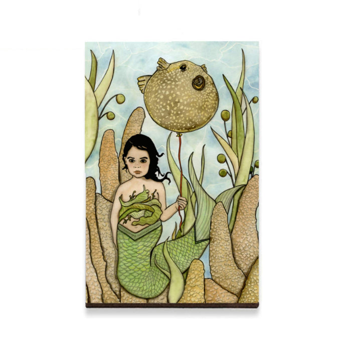 PinkPolish Design Magnets "Float" Wood Refrigerator Magnet