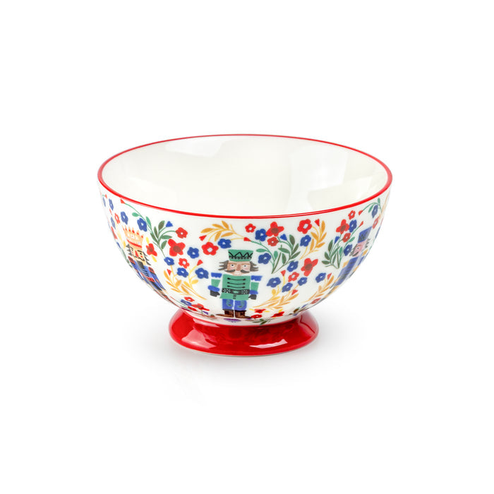 Floral Royal Nutcrackers Fine Porcelain Bowl