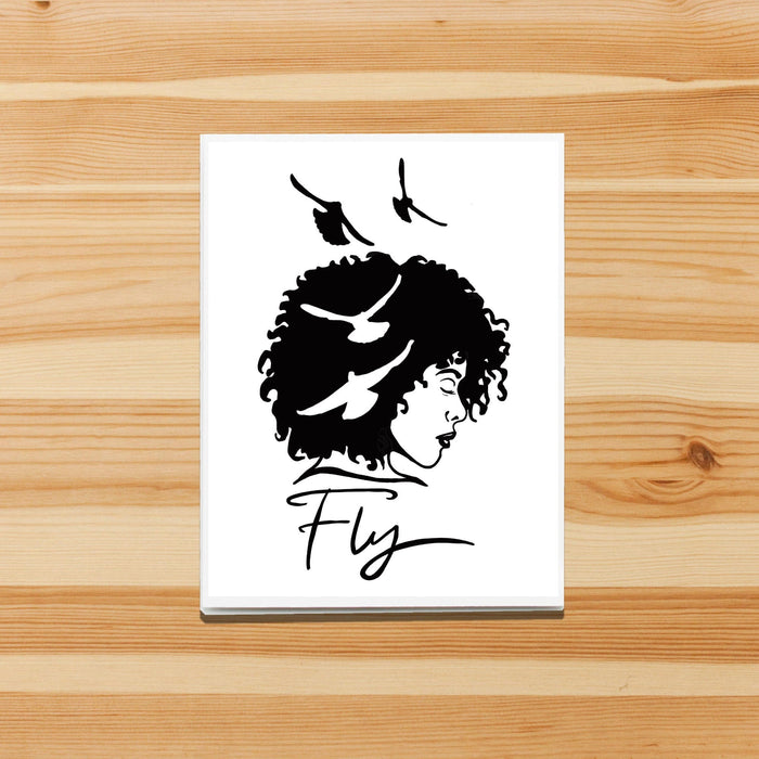 PinkPolish Design Note Cards "Fly" Handmade Notecard