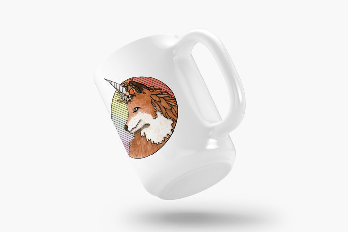 PinkPolish Design Coasters "Foxicorn" 15oz Mug