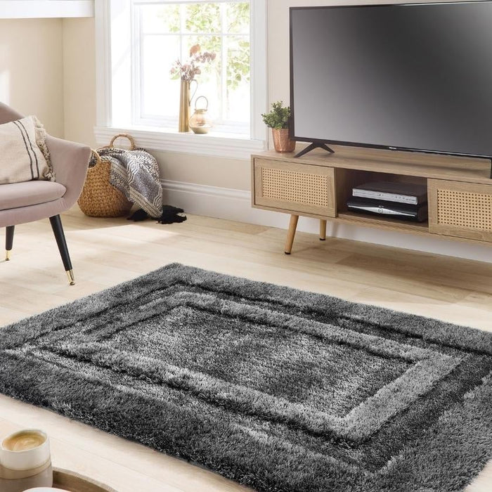 The Rugs Frame Shaggy Bordered Rug - Quality Comfort Style