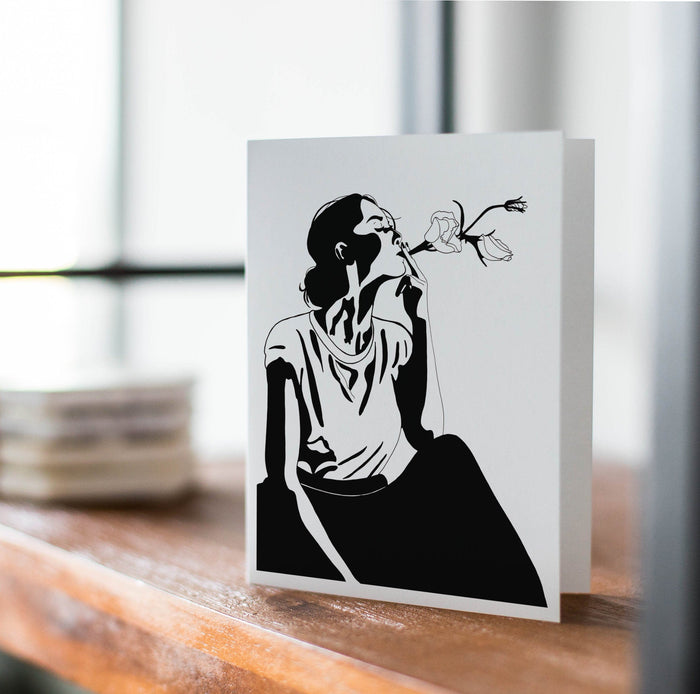 PinkPolish Design Note Cards "Fresh Air" Handmade Notecard