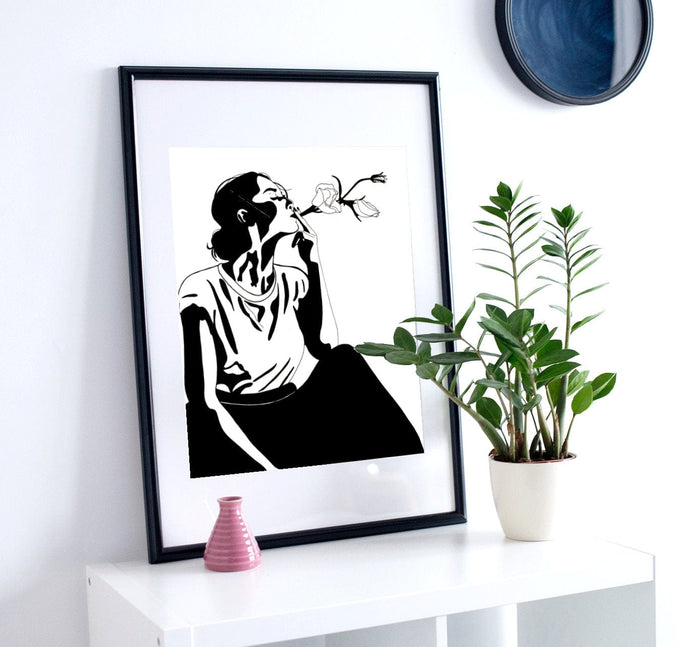 PinkPolish Design Art Prints "Fresh Air"  Ink Drawing: Art Print