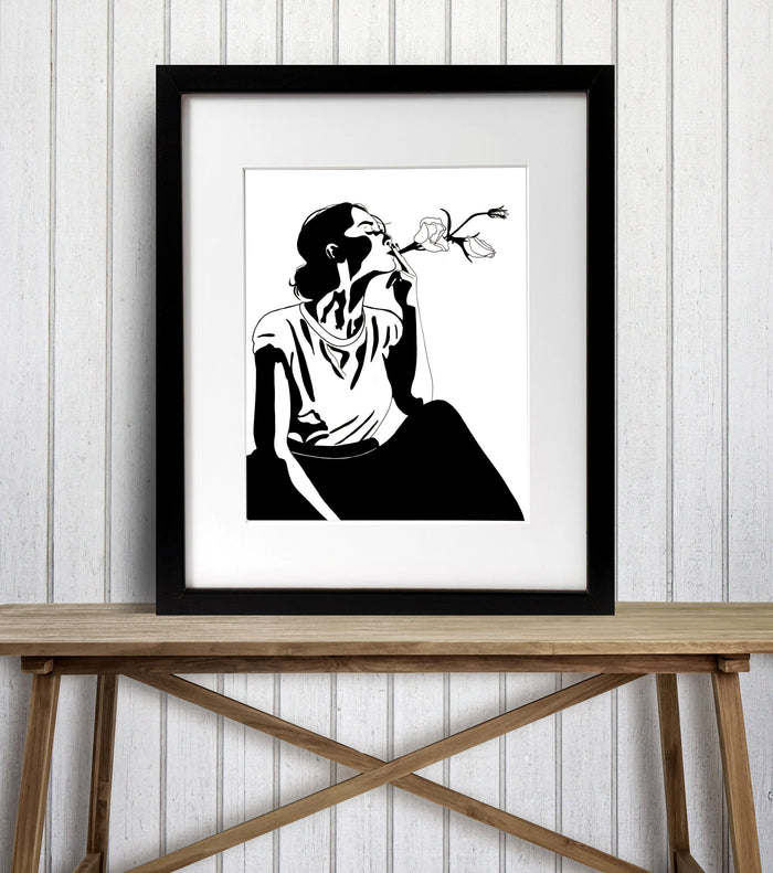 PinkPolish Design Art Prints "Fresh Air"  Ink Drawing: Art Print
