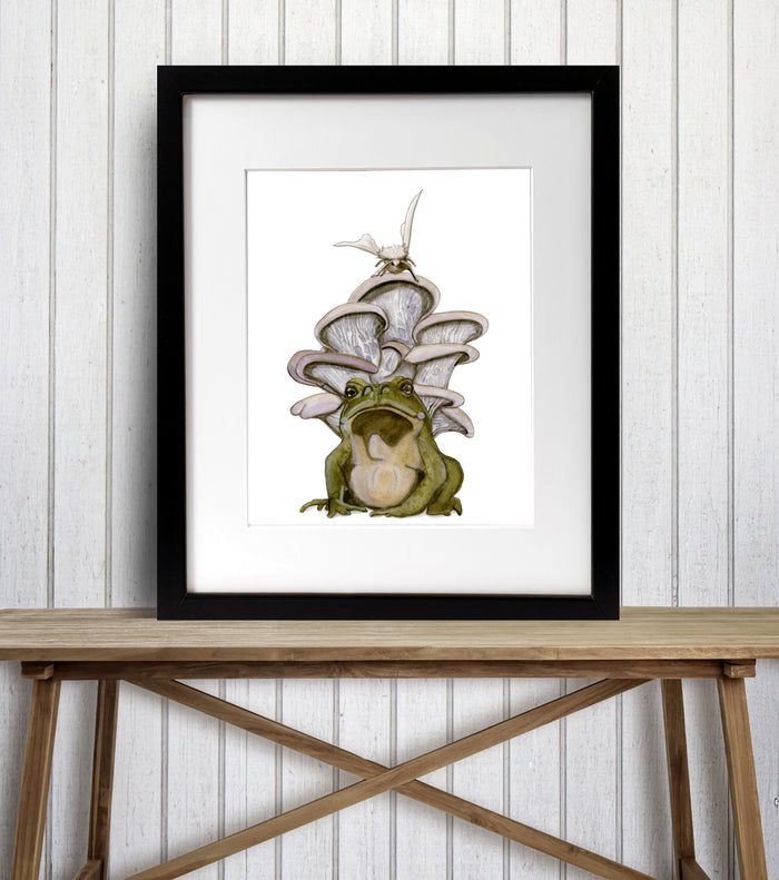 PinkPolish Design Art Prints "Frog Trifecta"  Watercolor Painting: Art Print