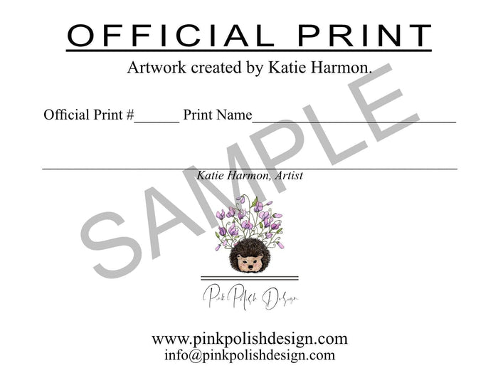 PinkPolish Design Art Prints "Fungi Fish" Watercolor Painting: Art Print