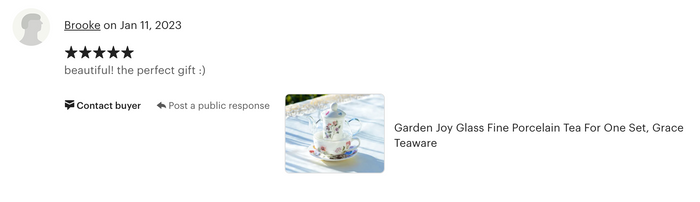 Garden Joy Glass and Fine Porcelain Tea For One Set