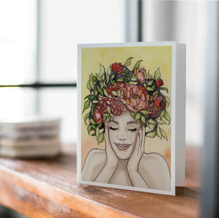 PinkPolish Design Note Cards "Giddy" Handmade Notecard