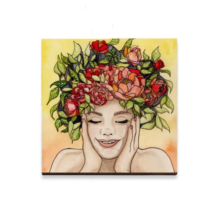 PinkPolish Design Magnets "Giddy"  Wood Refrigerator Magnet
