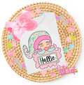 Girls Santa With Name Tee - Choose Color Shirt