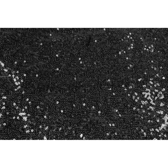 Glitz Sequin 10ft H x 52" W Drape/Backdrop panel - Black - CV Linens