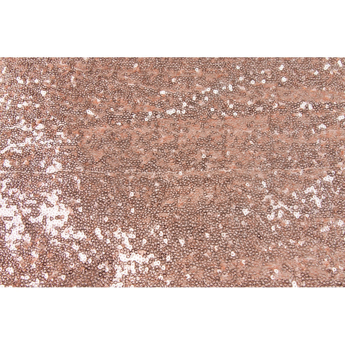 Glitz Sequin 10ft H x 52" W Drape/Backdrop panel - Blush/Rose Gold - CV Linens