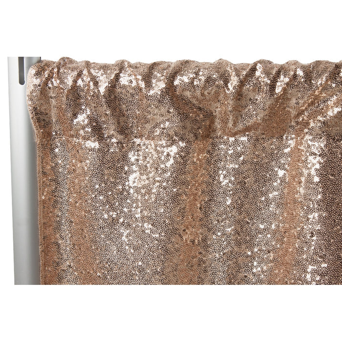 Glitz Sequin 10ft H x 52" W Drape/Backdrop panel - Champagne - CV Linens