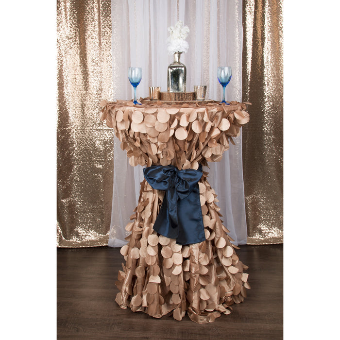 Glitz Sequin 10ft H x 52" W Drape/Backdrop panel - Champagne - CV Linens