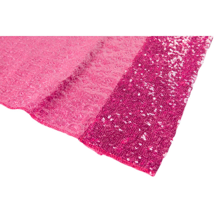 Glitz Sequin 10ft H x 52" W Drape/Backdrop panel - Fuchsia - CV Linens