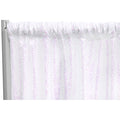 Glitz Sequin 10ft H x 52" W Drape/Backdrop panel - Iridescent White - CV Linens