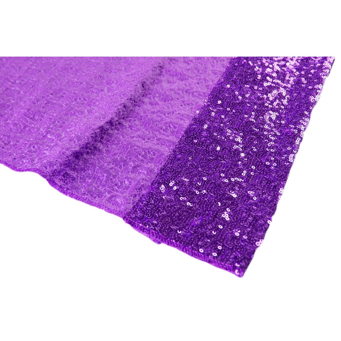 Glitz Sequin 10ft H x 52" W Drape/Backdrop panel - Purple - CV Linens