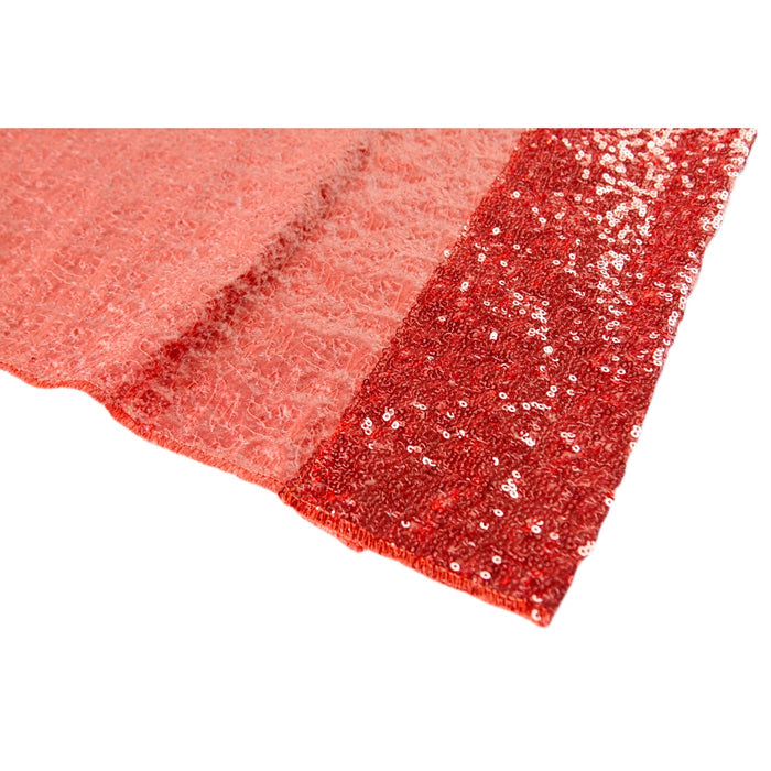 Glitz Sequin 10ft H x 52" W Drape/Backdrop panel - Red - CV Linens