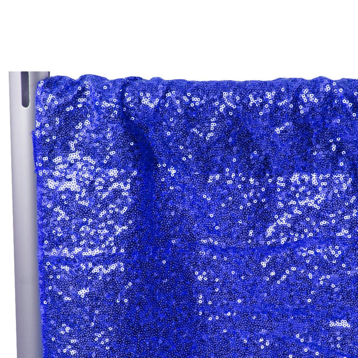Glitz Sequin 10ft H x 52" W Drape/Backdrop panel - Royal Blue - CV Linens