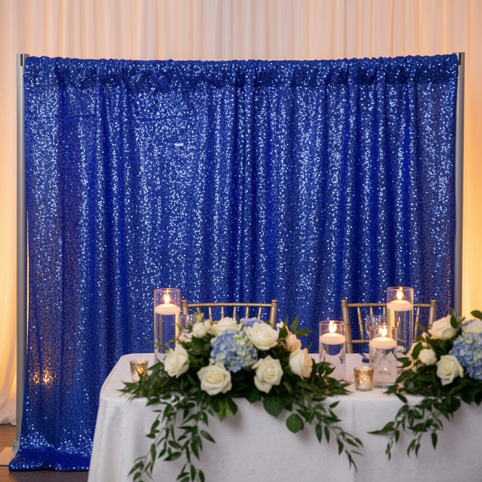 Royal Blue Glitz Sequin Drape Mockup