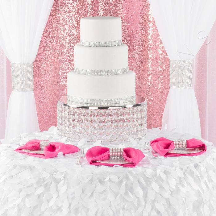 Glitz Sequin 14ft H x 52" W Drape/Backdrop panel - Pink - CV Linens