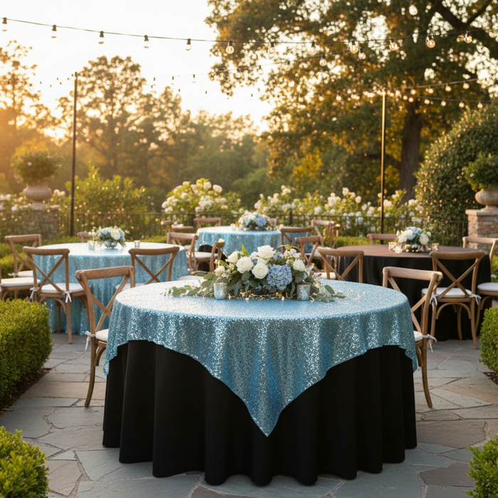 Outdoor Garden - Black Tablecloth